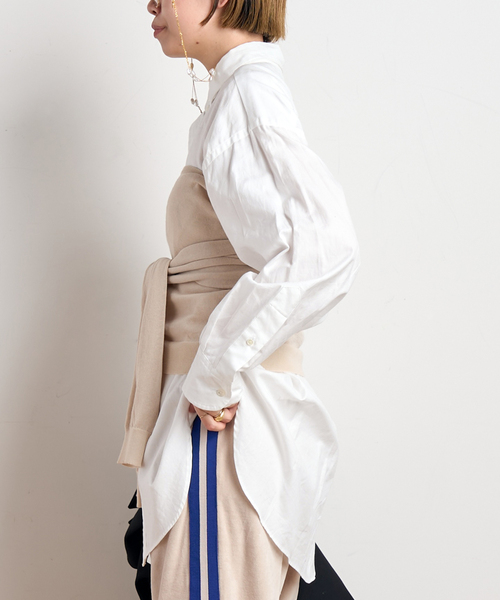 PROVOKE (プロヴォーク)の「【PROVOKE/プロヴォーク】2WAY boatneck pullover(ニット/セーター・レディース・ブラック/ベージュ・FREE)」の18枚目の写真