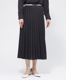 Paul Stuart（ポールスチュアート）の「【ウォッシャブル/防しわ性】バックサテンジョーゼット　スカート（スカート）」