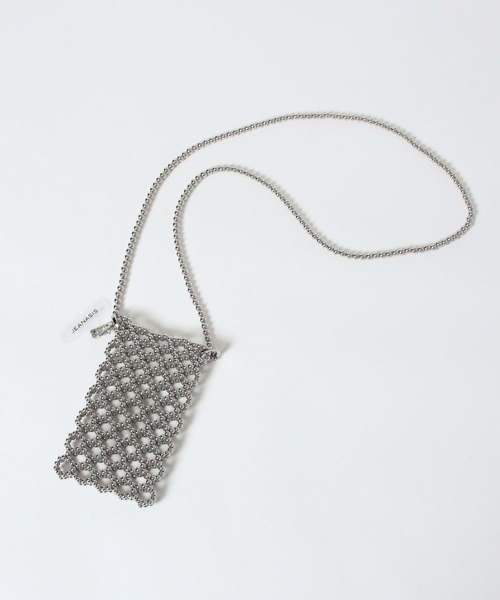 JEANASIS(ジーナシス)の「ビーズスマホケースショルダー/633110(スマホグッズ・レディース・シルバー/ゴールド・FREE)」の1枚目の写真