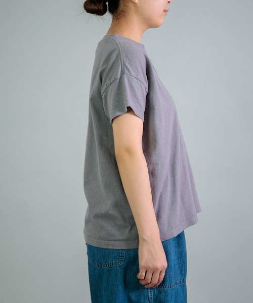 OMNIGOD（オムニゴッド）の「[OMNIGOD womens / オムニゴッド] 天竺 フレンチスリーブマニッシュTシャツ（Tシャツ/カットソー・レディース・グレー/ブラウン/ネイビー/ホワイト・FREE）」の21枚目の写真