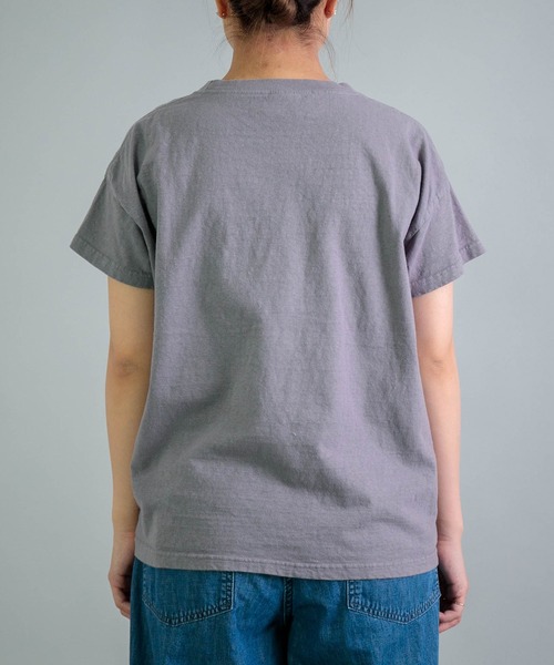 OMNIGOD（オムニゴッド）の「[OMNIGOD womens / オムニゴッド] 天竺 フレンチスリーブマニッシュTシャツ（Tシャツ/カットソー・レディース・グレー/ブラウン/ネイビー/ホワイト・FREE）」の22枚目の写真