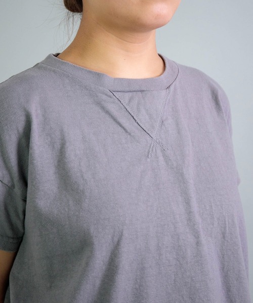 OMNIGOD（オムニゴッド）の「[OMNIGOD womens / オムニゴッド] 天竺 フレンチスリーブマニッシュTシャツ（Tシャツ/カットソー・レディース・グレー/ブラウン/ネイビー/ホワイト・FREE）」の21枚目の写真