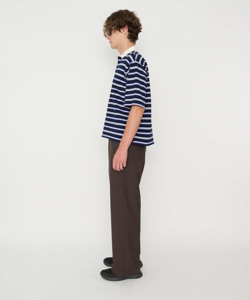 JOHN MASON SMITH(ジョンメイソンスミス)の「JOHN MASON SMITH WASHABLE WOOL TROPICAL EASY PANTS (26SPT-#204S)(その他パンツ・メンズ・ブラウン/チャコールグレー・SMALL/MEDIUM/LARGE)」の4枚目の写真