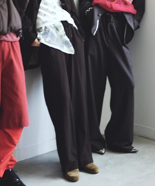 JOHN MASON SMITH(ジョンメイソンスミス)の「JOHN MASON SMITH WASHABLE WOOL TROPICAL EASY PANTS (26SPT-#204S)(その他パンツ・メンズ・ブラウン/チャコールグレー・SMALL/MEDIUM/LARGE)」の13枚目の写真