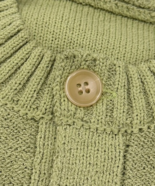 CIAOPANIC TYPY（チャオパニックティピー）の「【UNISEX】ダイヤメッシュクルーネックカーディガン（カーディガン/ボレロ・レディース・チャコールグレー/グリーン/ベージュ・LARGE/MEDIUM）」の4枚目の写真