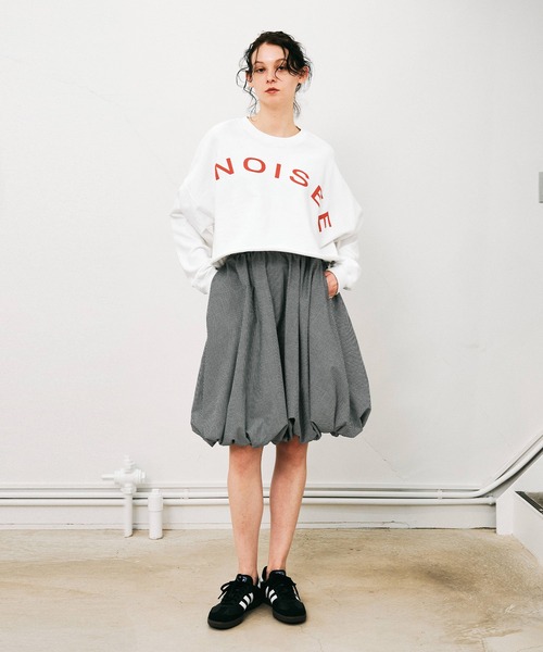 NOISE MAKER（ノイズメーカー）の「ミディ丈チェックバルーンスカート【MADE IN JAPAN】（スカート・レディース・ブラック系1/ブラック系2・36/38）」の4枚目の写真