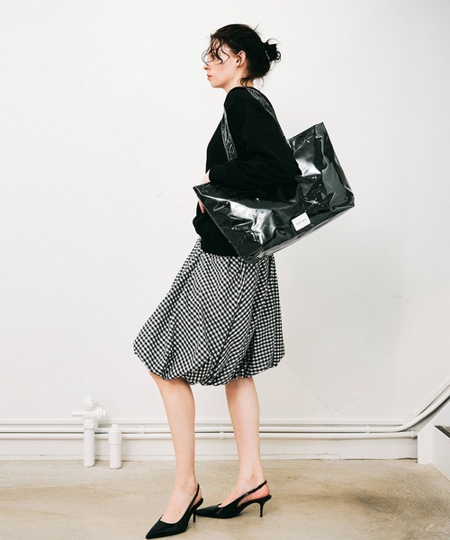 NOISE MAKER（ノイズメーカー）の「ミディ丈チェックバルーンスカート【MADE IN JAPAN】（スカート・レディース・ブラック系1/ブラック系2・36/38）」の8枚目の写真