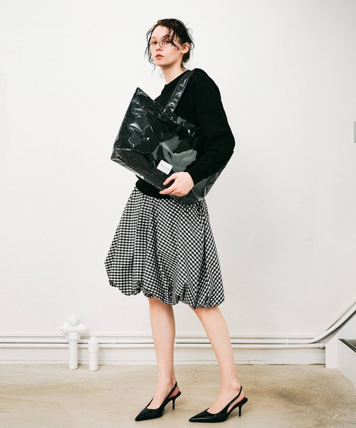 NOISE MAKER（ノイズメーカー）の「ミディ丈チェックバルーンスカート【MADE IN JAPAN】（スカート・レディース・ブラック系1/ブラック系2・36/38）」の9枚目の写真