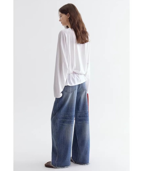 Fano Studios（ファノ ストゥディオズ）の「木馬モチーフ ラグランスリーブ ロングスリーブTシャツ FC26S037【Fano Studios】【2026SS】（Tシャツ/カットソー・レディース・ホワイト・L/M/S）」の8枚目の写真