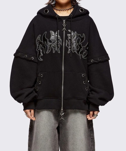 ﾘﾝｸﾞﾓﾁｰﾌｼﾞｯﾌﾟｱｯﾌﾟﾌｰﾃﾞｨｼﾞｬｹｯﾄ（パーカー）｜SPIGA（スピーガ）の