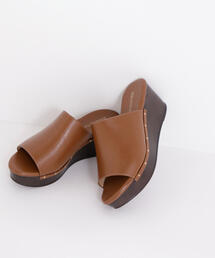 NATURAL BEAUTY BASIC | ◇スタッズカバードウェッジミュールサンダル(サンダル)