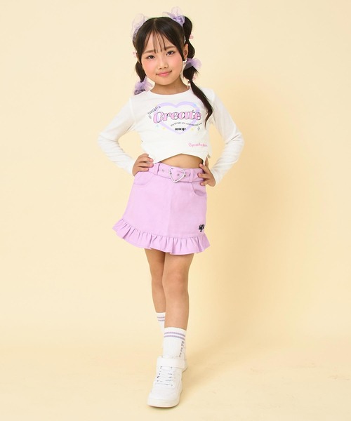 ANAP kids（アナップキッズ）の「クロスデザイントップス（Tシャツ/カットソー・キッズ・ラベンダー/ホワイト/ブラック・130/120/110）」の20枚目の写真