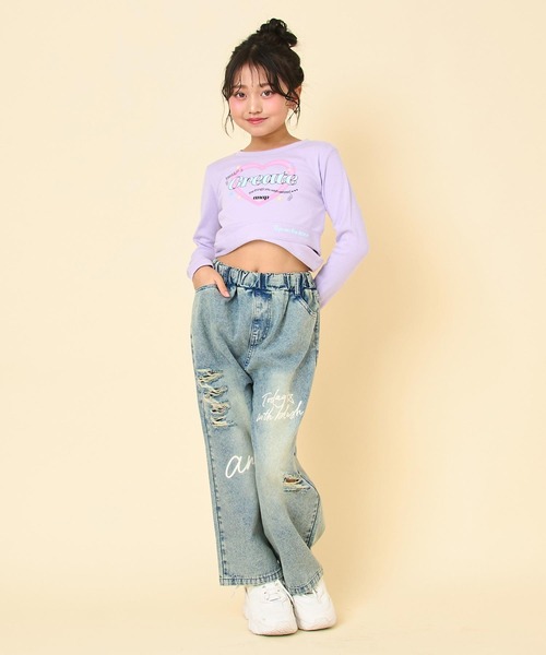 ANAP kids（アナップキッズ）の「クロスデザイントップス（Tシャツ/カットソー・キッズ・ラベンダー/ホワイト/ブラック・130/120/110）」の17枚目の写真