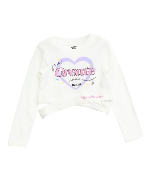 ANAP kids（アナップキッズ）の「クロスデザイントップス（Tシャツ/カットソー・キッズ・ラベンダー/ホワイト/ブラック・130/120/110）」の18枚目の写真