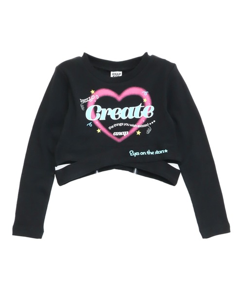 ANAP kids（アナップキッズ）の「クロスデザイントップス（Tシャツ/カットソー・キッズ・ラベンダー/ホワイト/ブラック・130/120/110）」の8枚目の写真