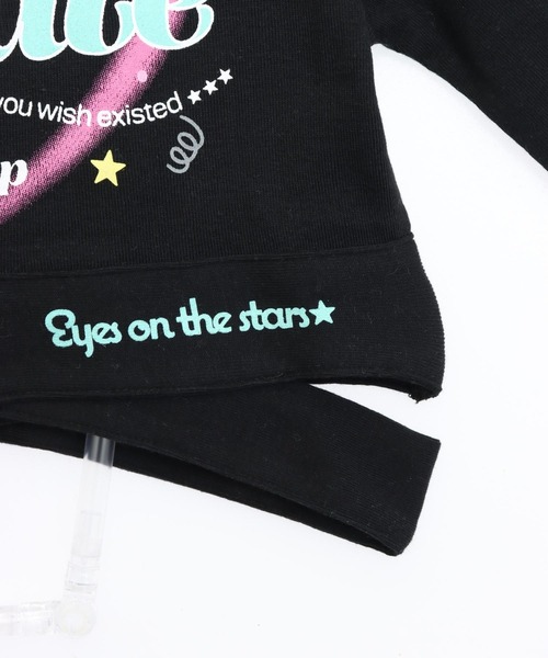 ANAP kids（アナップキッズ）の「クロスデザイントップス（Tシャツ/カットソー・キッズ・ラベンダー/ホワイト/ブラック・130/120/110）」の4枚目の写真