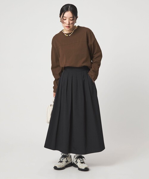 green label relaxing（グリーンレーベルリラクシング）の「【WEB限定】＜at ease＞ナンバー プリント TEE（Tシャツ/カットソー・レディース・ダークブラウン/ホワイト/ネイビー・FREE）」の7枚目の写真