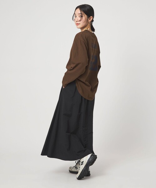 green label relaxing（グリーンレーベルリラクシング）の「【WEB限定】＜at ease＞ナンバー プリント TEE（Tシャツ/カットソー・レディース・ダークブラウン/ホワイト/ネイビー・FREE）」の8枚目の写真