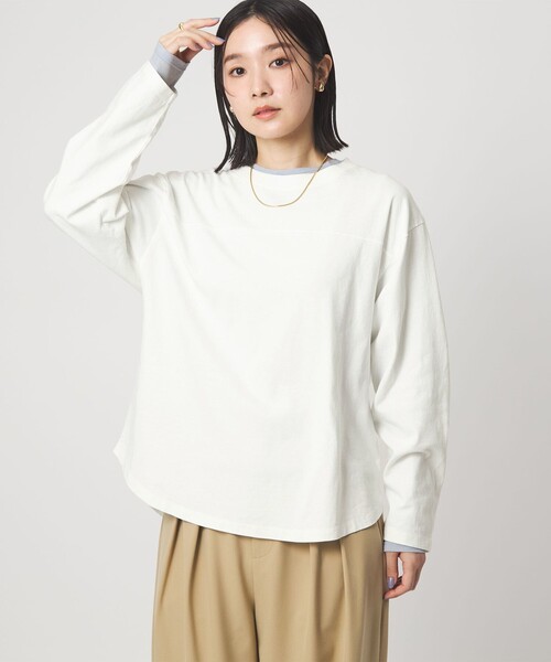 green label relaxing（グリーンレーベルリラクシング）の「【WEB限定】＜at ease＞ナンバー プリント TEE（Tシャツ/カットソー・レディース・ダークブラウン/ホワイト/ネイビー・FREE）」の13枚目の写真