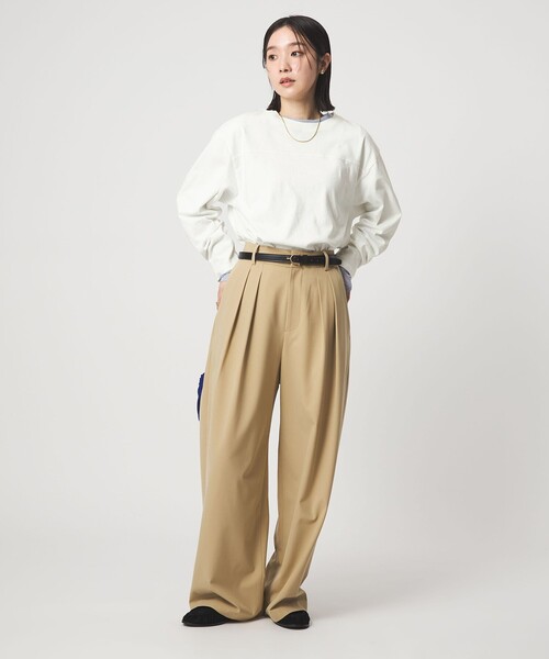 green label relaxing（グリーンレーベルリラクシング）の「【WEB限定】＜at ease＞ナンバー プリント TEE（Tシャツ/カットソー・レディース・ダークブラウン/ホワイト/ネイビー・FREE）」の14枚目の写真