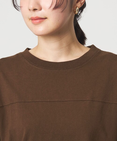 green label relaxing（グリーンレーベルリラクシング）の「【WEB限定】＜at ease＞ナンバー プリント TEE（Tシャツ/カットソー・レディース・ダークブラウン/ホワイト/ネイビー・FREE）」の19枚目の写真