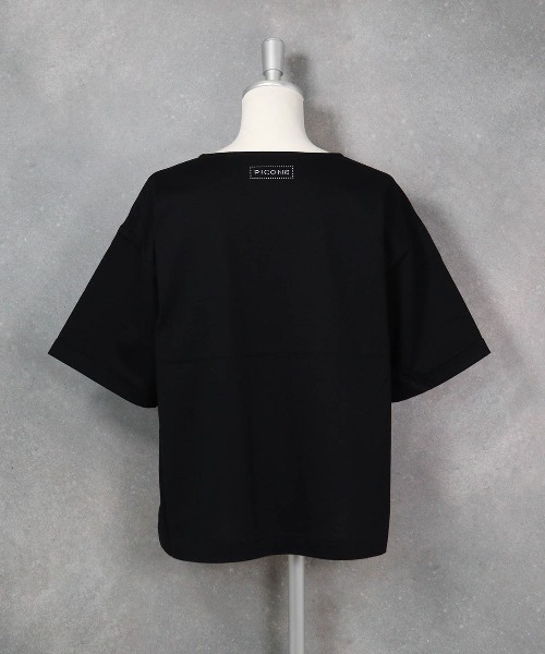 STUDIO PICONE(スタジオピッコーネ)の「コットン100%プリント冷感プルオーバー(Tシャツ/カットソー・レディース・ブラック/ブルー/ホワイト・M/L/LL)」の5枚目の写真