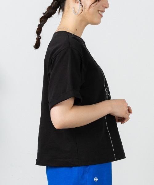 STUDIO PICONE(スタジオピッコーネ)の「コットン100%プリント冷感プルオーバー(Tシャツ/カットソー・レディース・ブラック/ブルー/ホワイト・M/L/LL)」の13枚目の写真