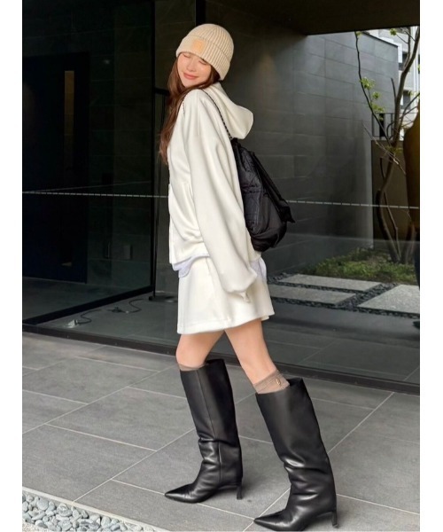 FRAY I.D（フレイアイディー）の「センタータックボックスショートパンツ（その他パンツ・レディース・グレー/ホワイト/ピンク・F）」の6枚目の写真