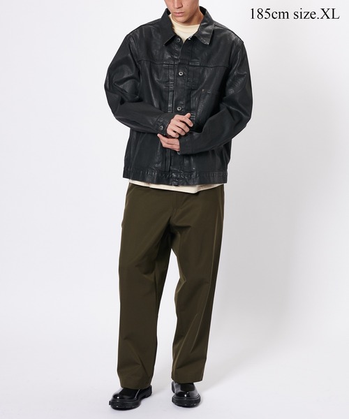 BIOTOP（ビオトープ）の「MEN【Levi's(R) | BIOTOP】 Exclusive 26SS  TYPE 1 TRUCKER BLACK COATING（デニムジャケット・メンズ・ブラック・X-SMALL/S/M/L/XL）」の4枚目の写真