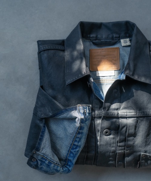 BIOTOP（ビオトープ）の「MEN【Levi's(R) | BIOTOP】 Exclusive 26SS  TYPE 1 TRUCKER BLACK COATING（デニムジャケット・メンズ・ブラック・X-SMALL/S/M/L/XL）」の12枚目の写真