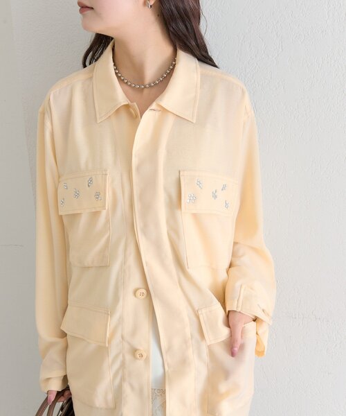 mystic(ミスティック)の「ポケットビジューカバーオール(カバーオール・レディース・ブラック/ベージュ/オフホワイト・FREE)」の1枚目の写真