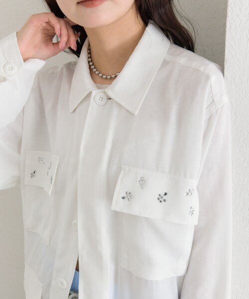 mystic(ミスティック)の「ポケットビジューカバーオール(カバーオール・レディース・ブラック/ベージュ/オフホワイト・FREE)」の17枚目の写真