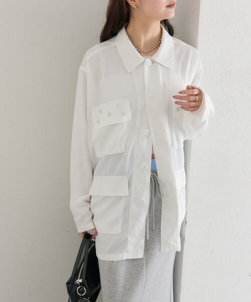 mystic(ミスティック)の「ポケットビジューカバーオール(カバーオール・レディース・ブラック/ベージュ/オフホワイト・FREE)」の18枚目の写真