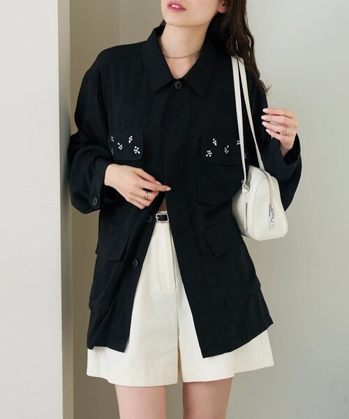 mystic(ミスティック)の「ポケットビジューカバーオール(カバーオール・レディース・ブラック/ベージュ/オフホワイト・FREE)」の20枚目の写真