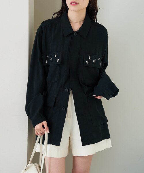 mystic(ミスティック)の「ポケットビジューカバーオール(カバーオール・レディース・ブラック/ベージュ/オフホワイト・FREE)」の21枚目の写真