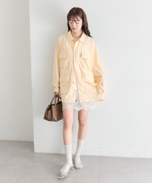 mystic(ミスティック)の「ポケットビジューカバーオール(カバーオール・レディース・ブラック/ベージュ/オフホワイト・FREE)」の5枚目の写真