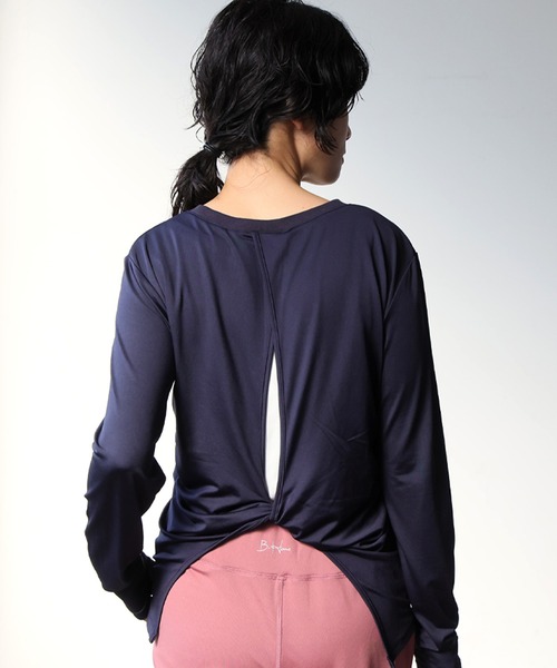 antiqua（アンティカ）の「ツイスト トップス（Tシャツ/カットソー・レディース・ピンク/ホワイト/ネイビー・2/1）」の7枚目の写真