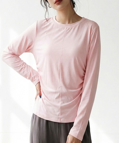 antiqua（アンティカ）の「ツイスト トップス（Tシャツ/カットソー・レディース・ピンク/ホワイト/ネイビー・2/1）」の12枚目の写真