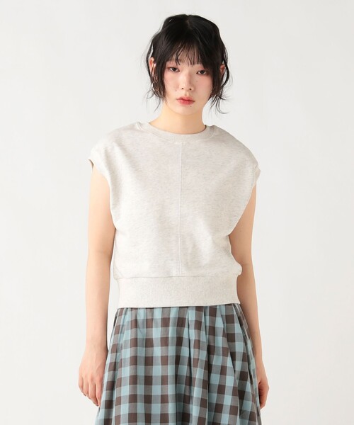 BEAMS HEART（ビームスハート）の「【6/18値下げ】後ろジップ 裏毛 プルオーバー（Tシャツ/カットソー・レディース・ホワイト系その他5/ブラック/グリーン・FREE）」の2枚目の写真