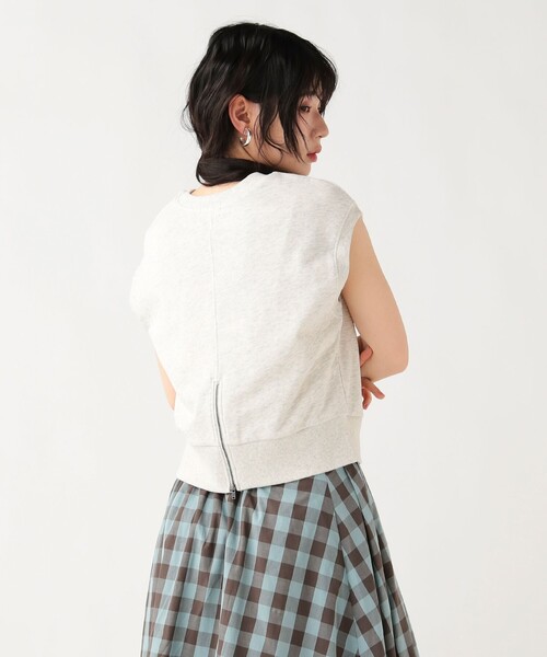 BEAMS HEART（ビームスハート）の「【6/18値下げ】後ろジップ 裏毛 プルオーバー（Tシャツ/カットソー・レディース・ホワイト系その他5/ブラック/グリーン・FREE）」の11枚目の写真