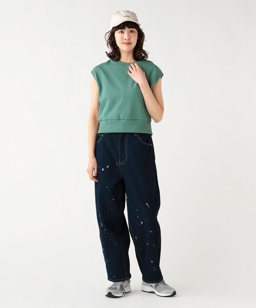 BEAMS HEART（ビームスハート）の「【6/18値下げ】後ろジップ 裏毛 プルオーバー（Tシャツ/カットソー・レディース・ホワイト系その他5/ブラック/グリーン・FREE）」の12枚目の写真