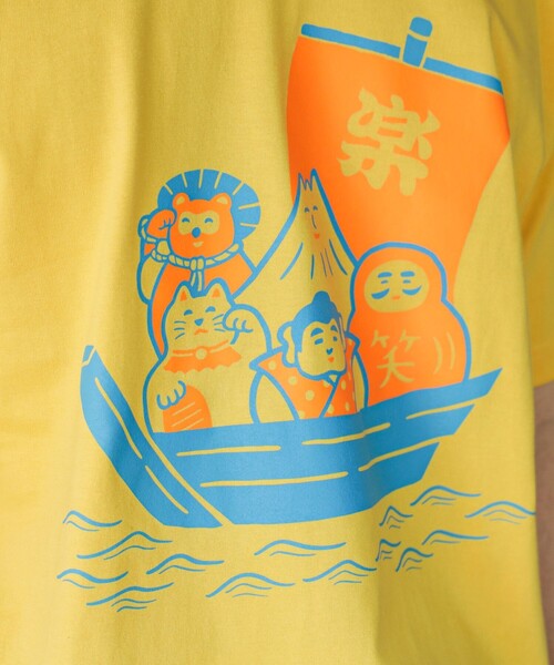 BEAMS JAPAN(ビームス ジャパン)の「【別注】ニューレトロ / 縁起物 Tシャツ(Tシャツ/カットソー・レディース・ゴールド/ホワイト・SMALL/X-LARGE/MEDIUM/LARGE)」の14枚目の写真