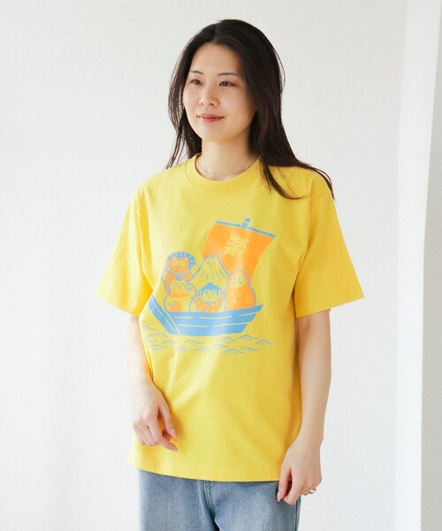 BEAMS JAPAN(ビームス ジャパン)の「【別注】ニューレトロ / 縁起物 Tシャツ(Tシャツ/カットソー・レディース・ゴールド/ホワイト・SMALL/X-LARGE/MEDIUM/LARGE)」の17枚目の写真