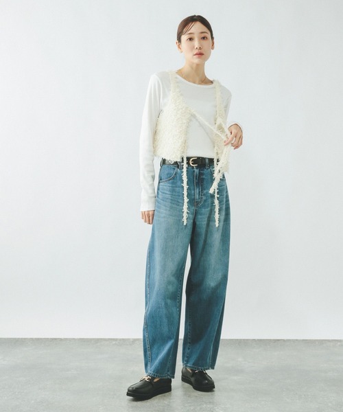 GLOBAL WORK（グローバルワーク）の「2WAYテープヤーンビスチェ/642824（ベスト・レディース・ダークグレー/オフホワイト・LARGE/MEDIUM）」の19枚目の写真