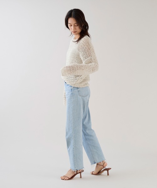 marmors（マルモア）の「【marmors】ハシゴ編みニットプルオーバー（ニット/セーター・レディース・アイボリー/ブルーグレー/ブラック・36）」の11枚目の写真