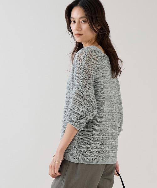 marmors（マルモア）の「【marmors】ハシゴ編みニットプルオーバー（ニット/セーター・レディース・アイボリー/ブルーグレー/ブラック・36）」の16枚目の写真