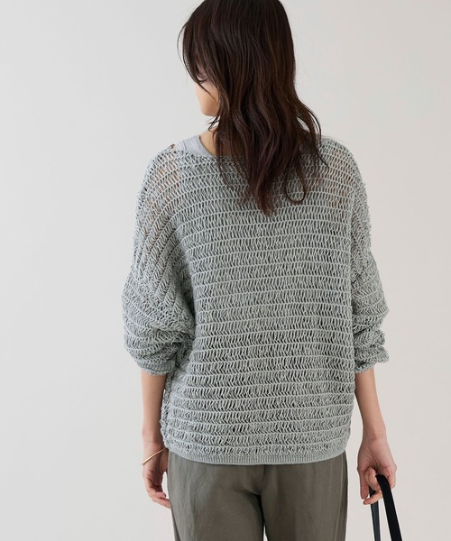 marmors（マルモア）の「【marmors】ハシゴ編みニットプルオーバー（ニット/セーター・レディース・アイボリー/ブルーグレー/ブラック・36）」の17枚目の写真