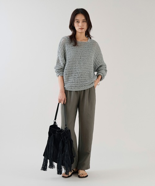 marmors（マルモア）の「【marmors】ハシゴ編みニットプルオーバー（ニット/セーター・レディース・アイボリー/ブルーグレー/ブラック・36）」の18枚目の写真