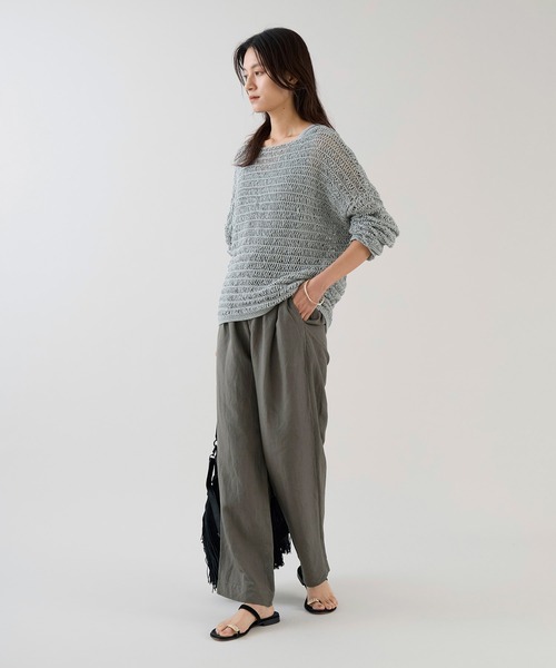 marmors（マルモア）の「【marmors】ハシゴ編みニットプルオーバー（ニット/セーター・レディース・アイボリー/ブルーグレー/ブラック・36）」の19枚目の写真