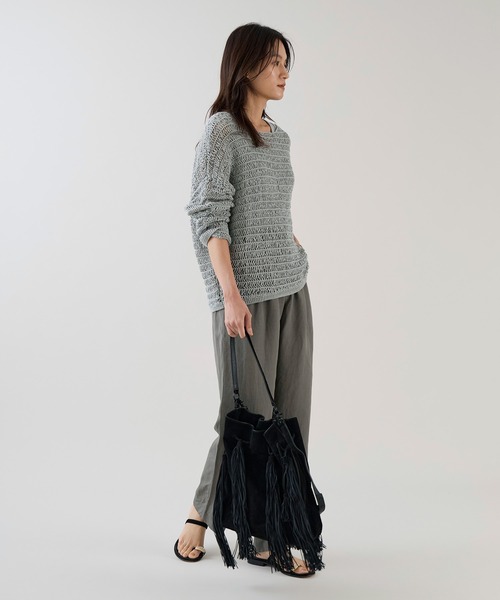 marmors（マルモア）の「【marmors】ハシゴ編みニットプルオーバー（ニット/セーター・レディース・アイボリー/ブルーグレー/ブラック・36）」の20枚目の写真